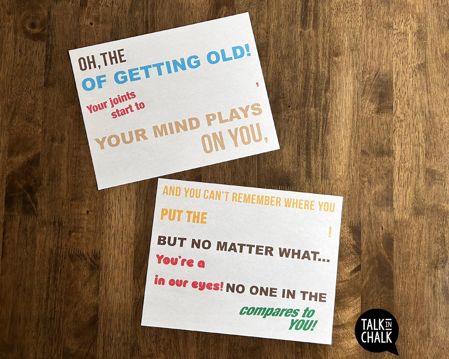 Oh The Joy of Getting Old Candy Gram PRINTABLE | DIY Birthday Card Poster | Over the Hill Birthday Candygram