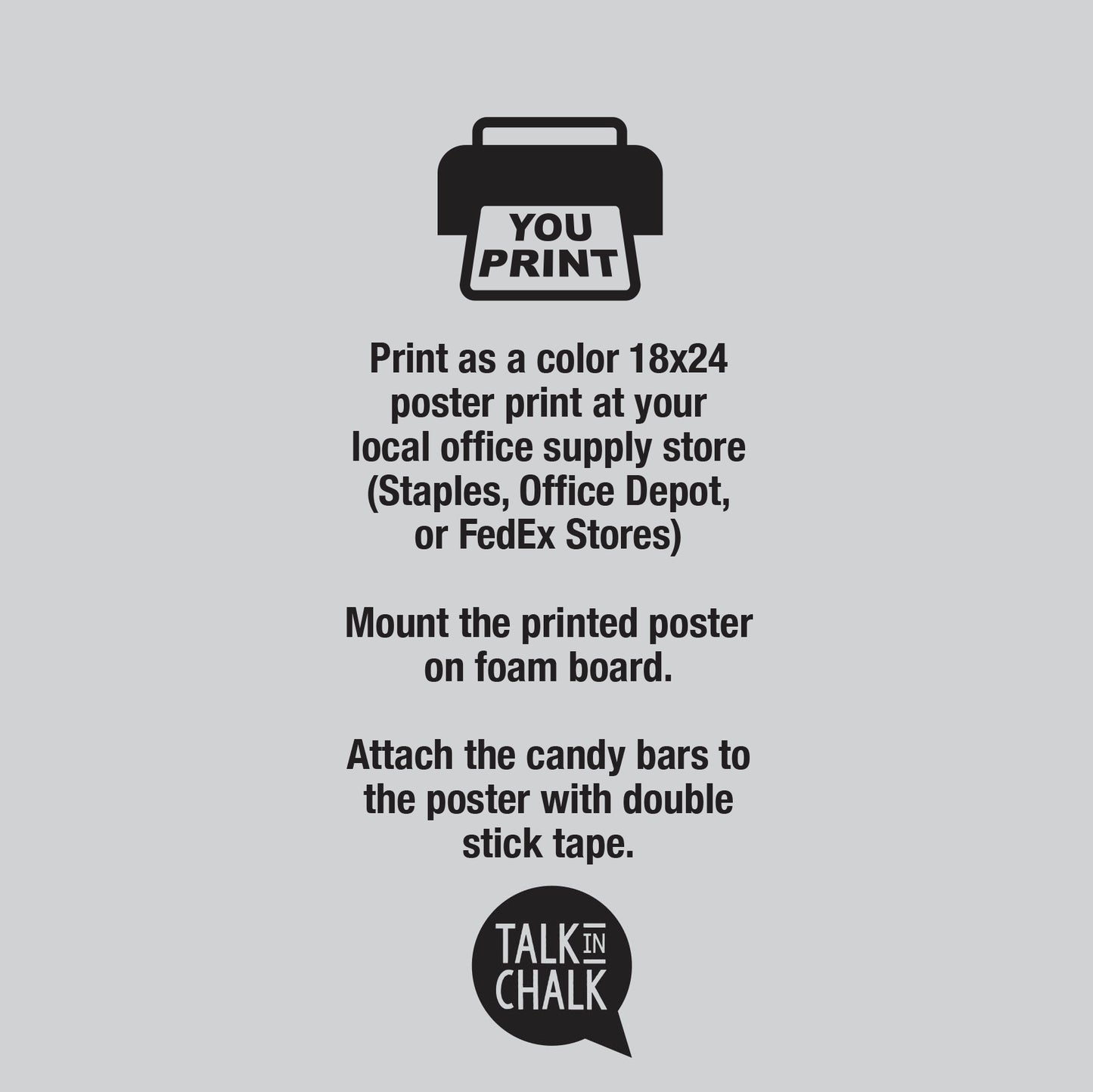 PERSONALIZED Name and Age Candy Gram PRINTABLE for Over the Hill Birthday, DIY Birthday Candy Poster