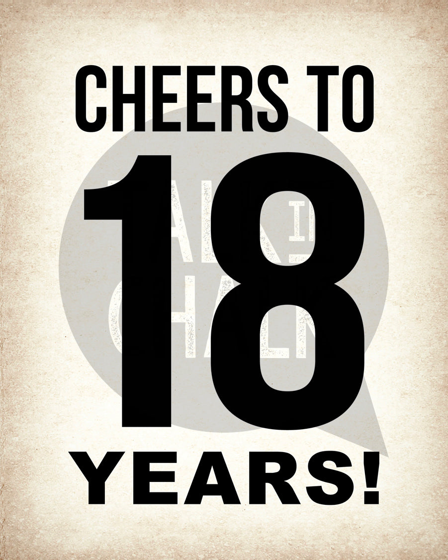 18th Birthday PRINTABLE Sign Pack - Set of 4 Signs, Instant Download