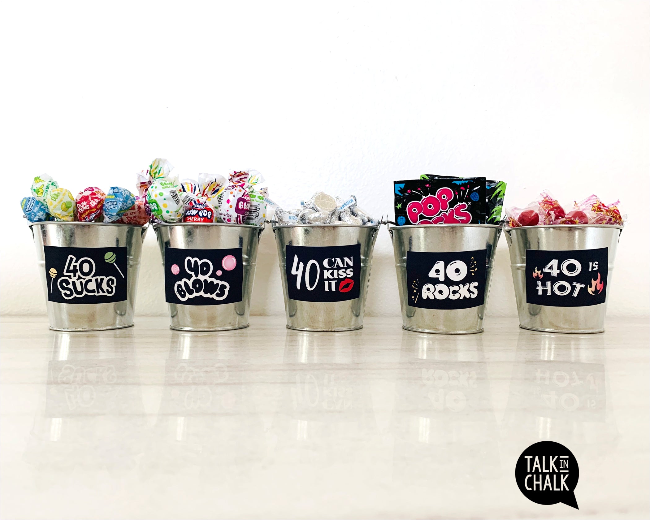 Funny 40th Birthday PRINTABLE Mini Signs, 40 Sucks, 40 Can Kiss it, 40 ...