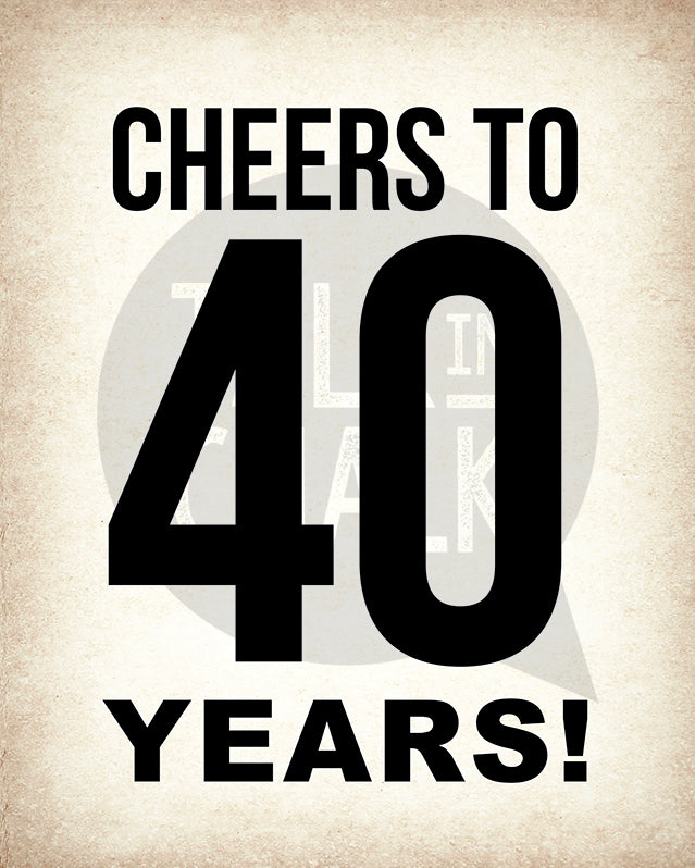 40th Birthday PRINTABLE Sign Pack - Set of 4 Signs, Instant Download