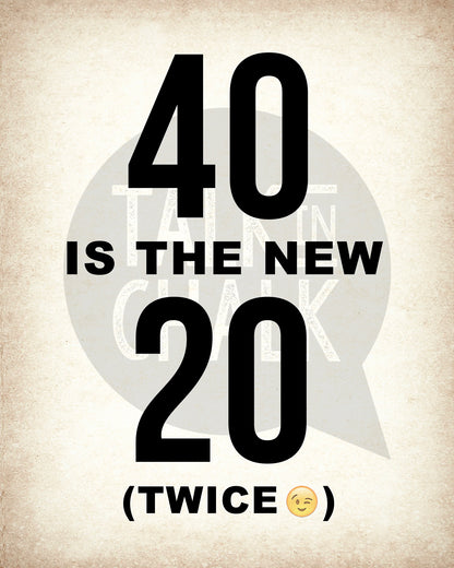 40th Birthday PRINTABLE Sign Pack - Set of 4 Signs, Instant Download