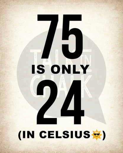 75th Birthday PRINTABLE Sign Pack - Set of 4 Signs, Instant Download