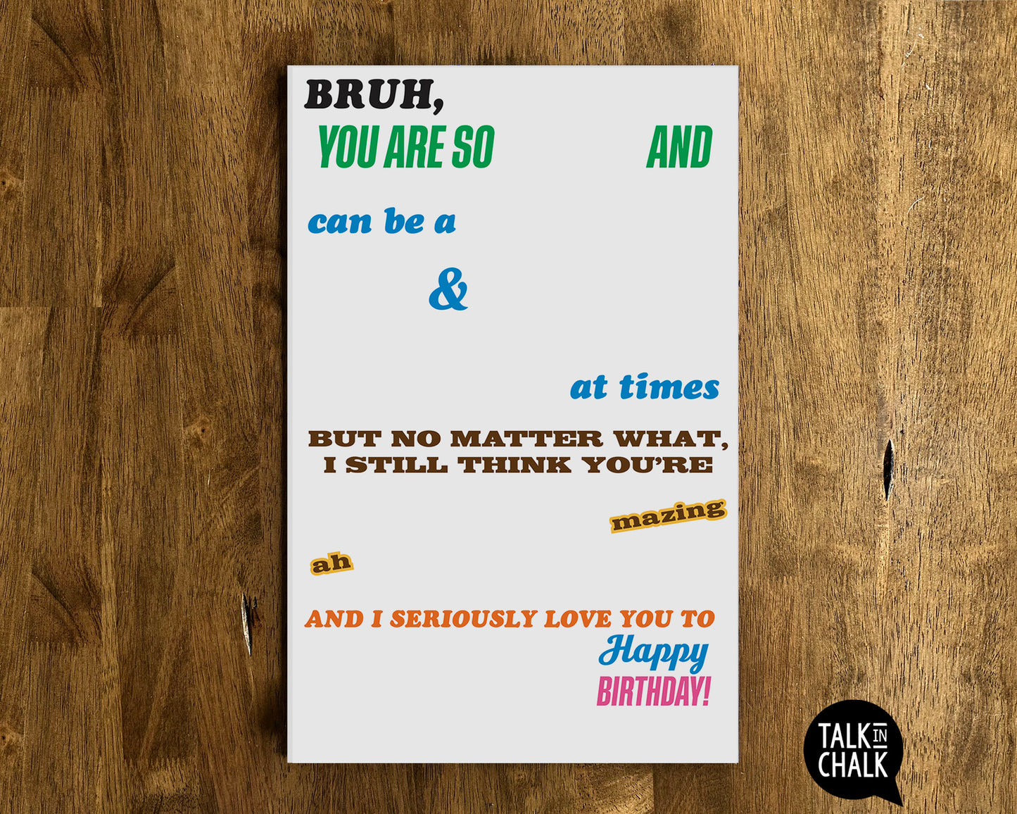 Bruh, Happy Birthday Candy Gram PRINTABLE 11x17 Poster, Funny Birthday Gift Idea for Kids, Teens & Adults