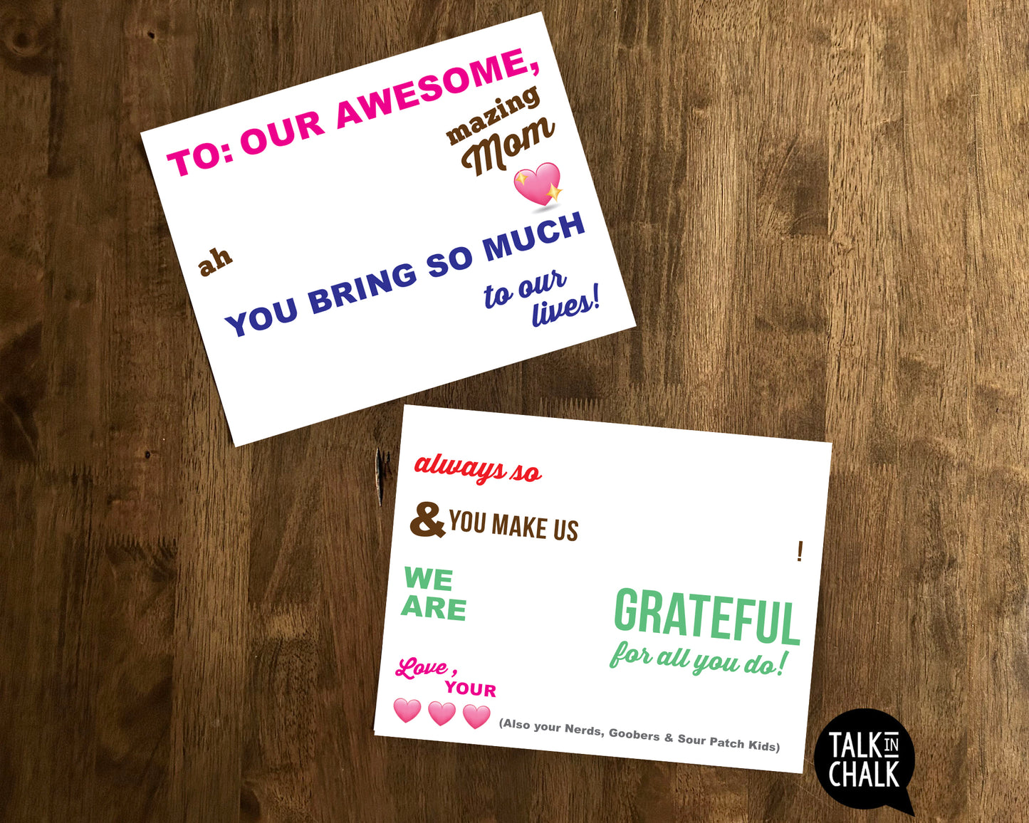 Happy Mother's Day Candy Gram Printable 11X17 Poster | Last Minute Gift for Mom