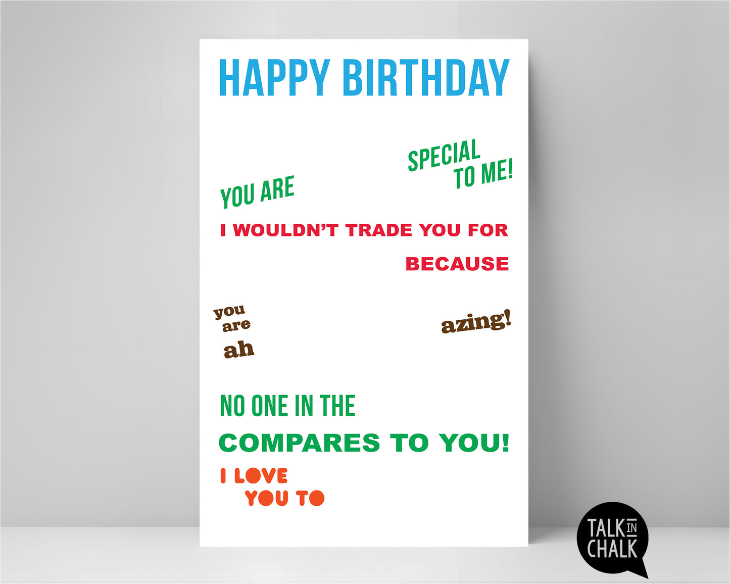 Happy Birthday Candy Gram PRINTABLE 11x17 Poster | Fun Birthday Gift Idea for Kids, Teens, & Adults