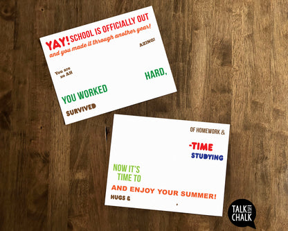 School's OUT Candy Gram PRINTABLE 11x17 Poster, End of the School Year Gift for Son, Daughter