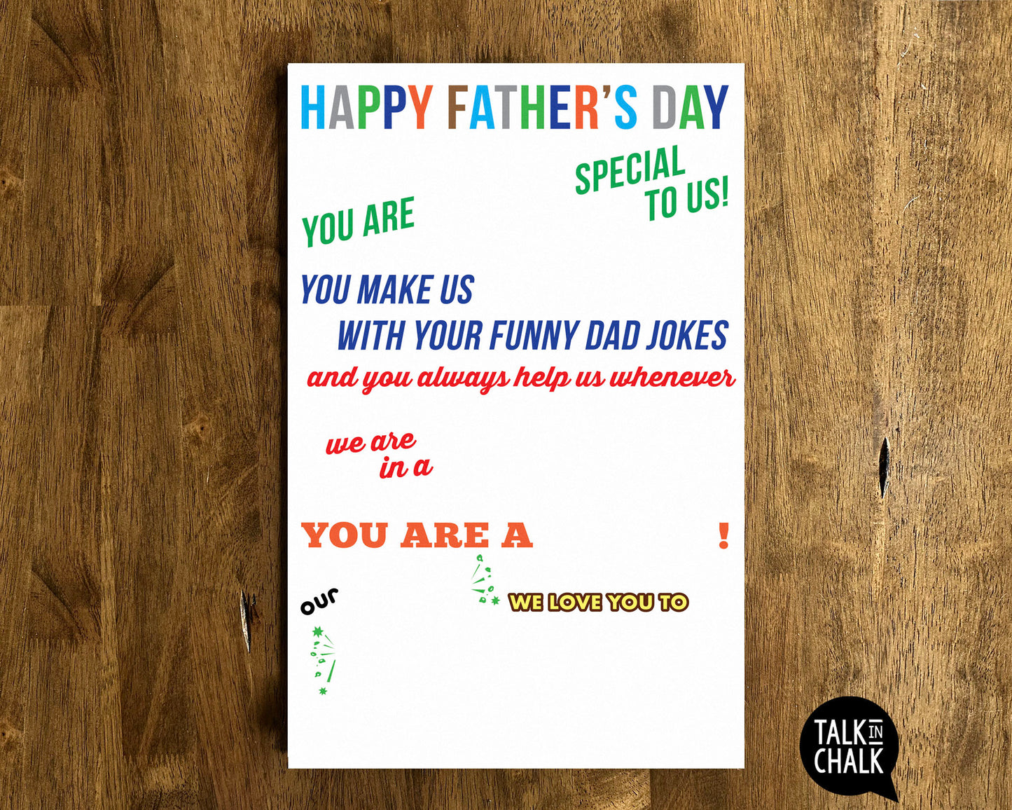Happy Father's Day Candy Gram PRINTABLE 11X17 Poster | Last Miniute Gift for Dad