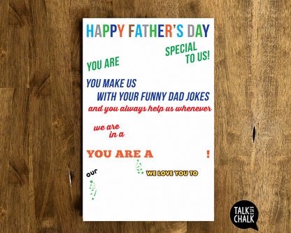 Happy Father's Day Candy Gram PRINTABLE 11X17 Poster | Last Miniute Gift for Dad