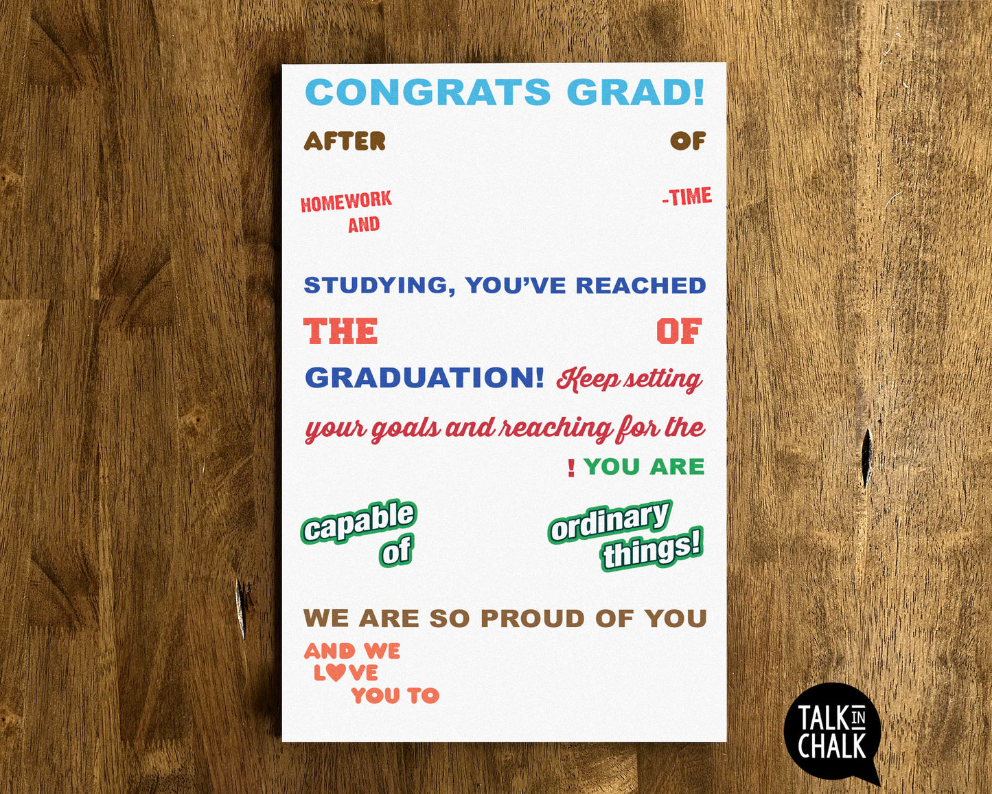 Congrats GRAD Candy Gram PRINTABLE 11x17 Poster | DIY Congratulations Card for Son, Daughter