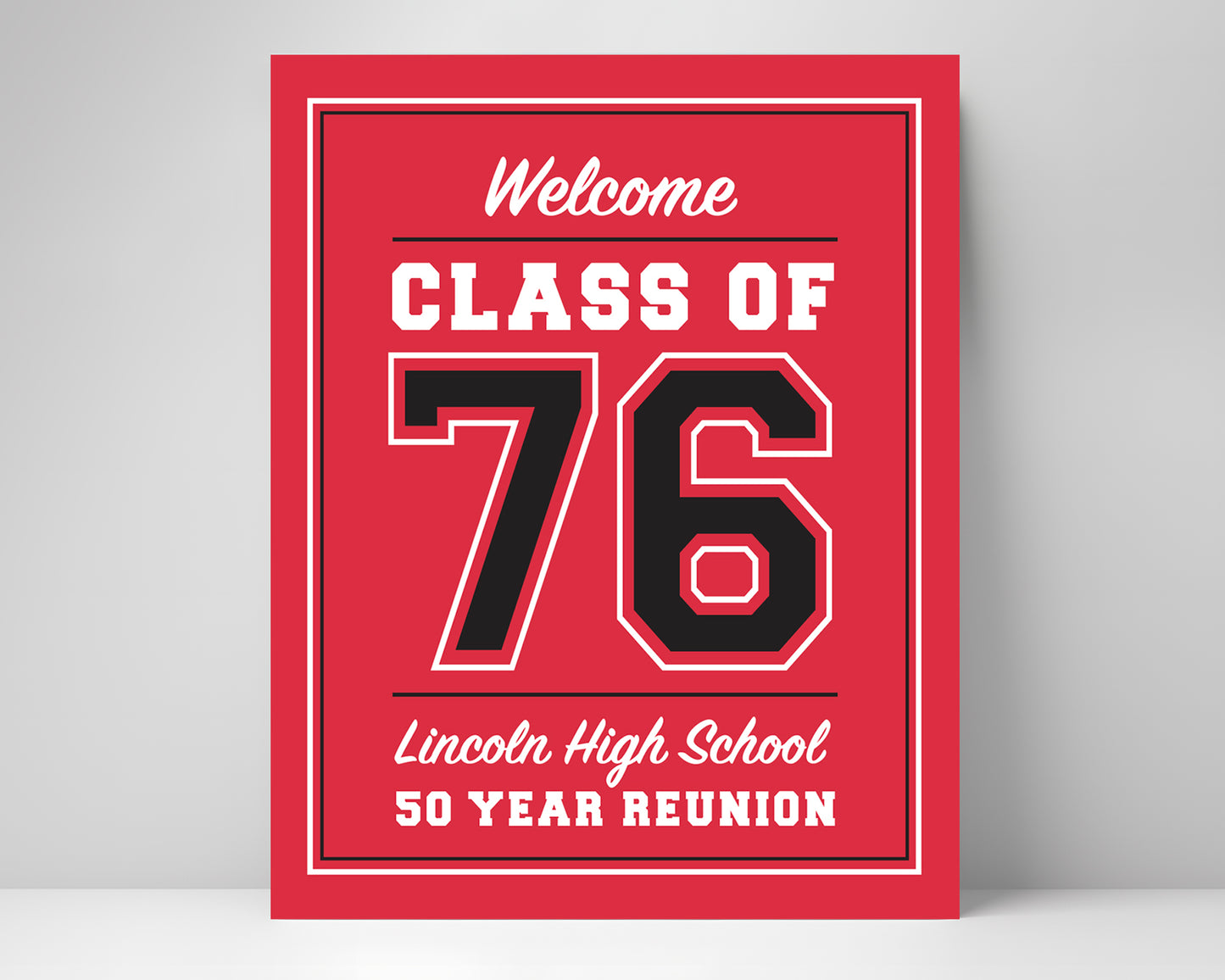 Customized Class of 1976, 50 Year Reunion Printable Poster