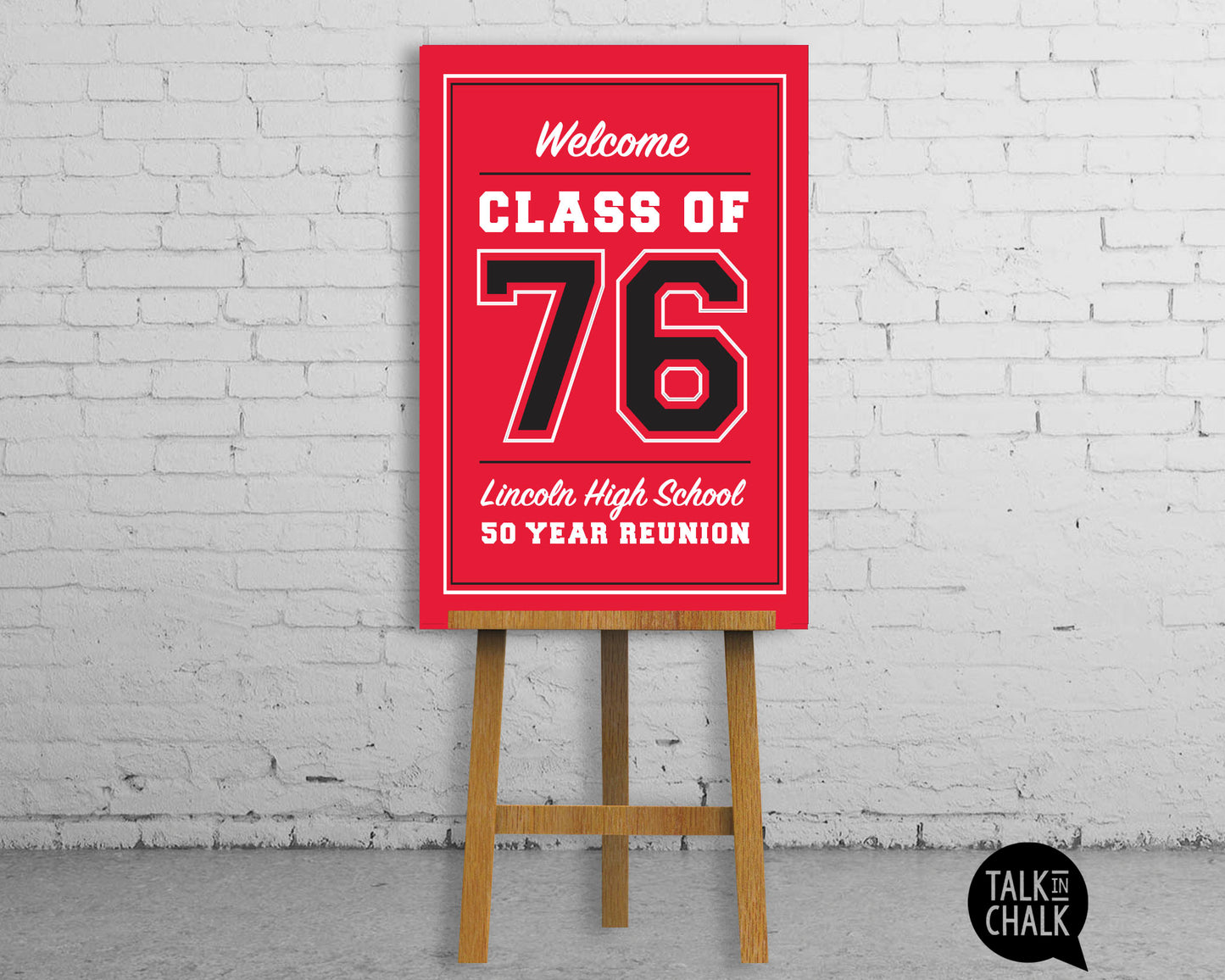 Customized Class of 1976, 50 Year Reunion Printable Poster