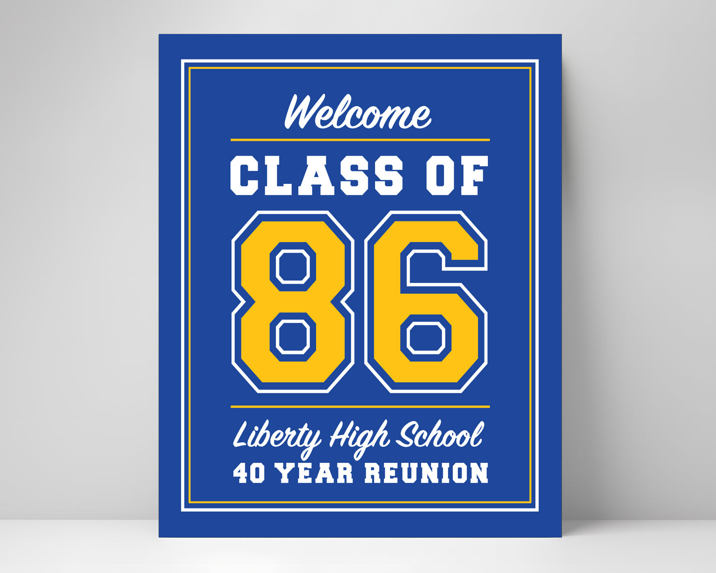 Customized Class of 1986, 40 Year Reunion Printable Poster