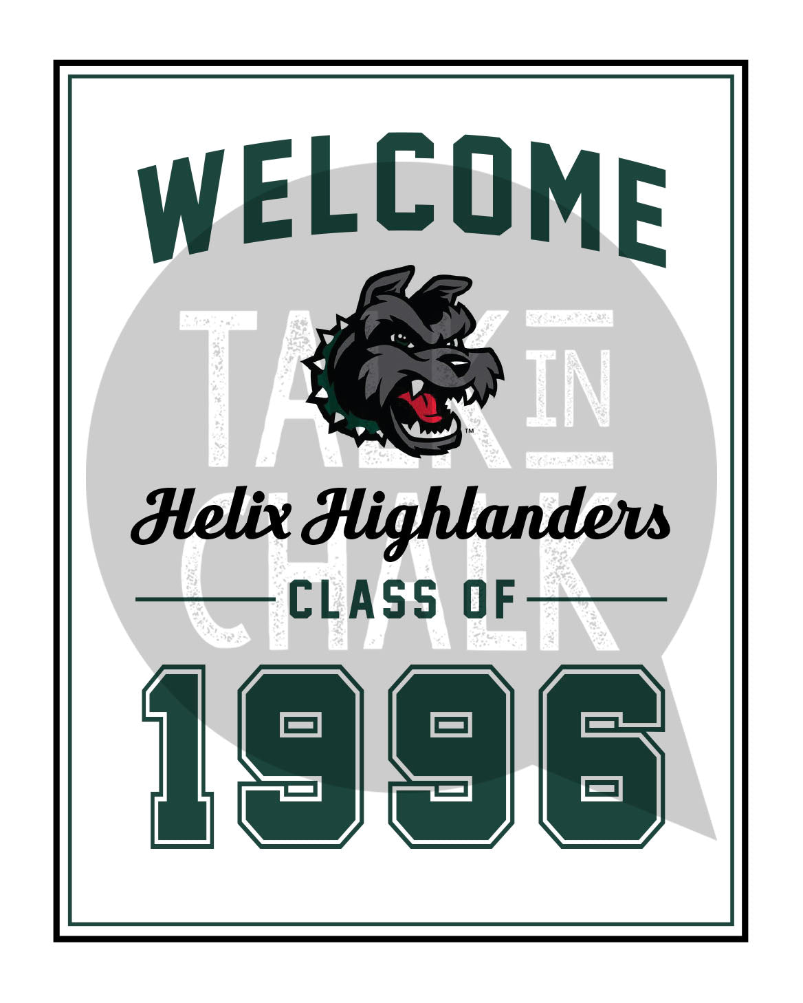 Custom Class Reunion Printable Poster with School Logo and Colors