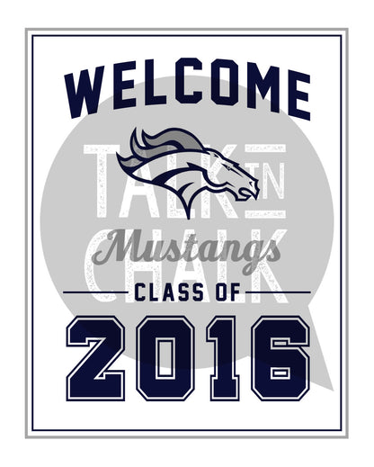 Custom Class Reunion Printable Poster with School Logo and Colors