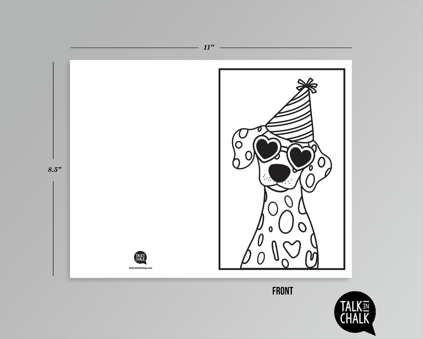 Dalmatian Printable Birthday Card & DIY Coloring Activity, Funny Doggone Happy Birthday Card
