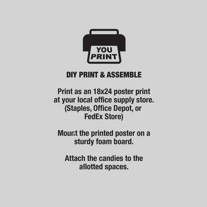 Basketball Coach Candy Gram PRINTABLE, 18x24 Poster Size, Basketball Coach Gift, End of the Season