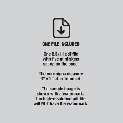 Funny 30th Birthday PRINTABLE Mini Signs, 30 Sucks, 30 Can Kiss it, 30 is Hot, 30 Rocks, Candy Signs